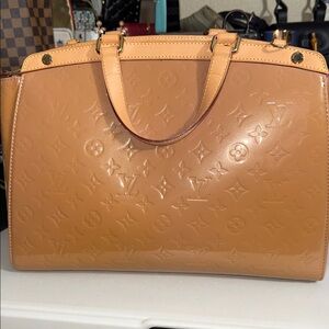 Louis Vuitton BREA patent leather caramel blair GM Tan Shoulder Bag W STRAP!